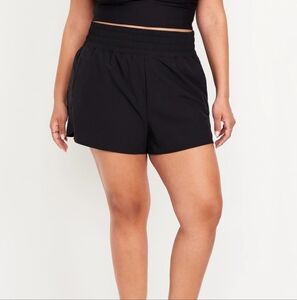High-Waisted Crinkle Run Shorts